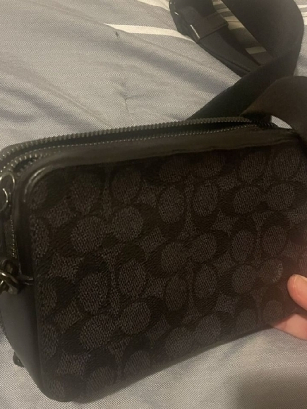 Coach Signature Crossbody Bag in Charcoal - Picture 4 of 9
